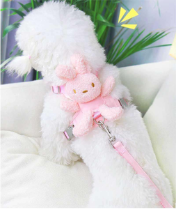 Stylish Designer Dog Cat Puppy <strong>Harness</strong> and Leash Set Pet <strong>Harness</strong> Cute <strong>Rabbit</strong> Decor Quick-Release Buckle Step-in <strong>Harness</strong> for Dog - Product Image 6