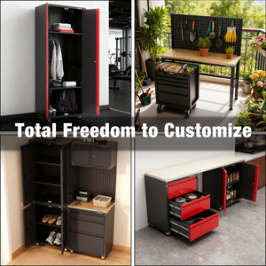 Kinbox for 8-Piece Home & Garage <b>Storage</b> <b>Tool</b> <b>Cabinet</b> With Powder Coated Supports Customized DIY OEM/ OBM Options 20CM8 Workshop - Product Image 1