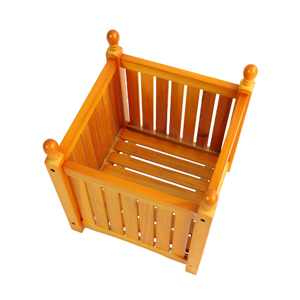 Wood Outdoor Square Wooden <b>Planter</b> Teak Garden Porch Patio Plant Container Flower Herb Vegetable <b>Box</b> - Product Image 2