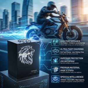 Batterie LiFePO4 prismatique intelligente 72V 54Ah, plus de 3000 cycles, pour moto électrique 2000W 3000W, scooter, pack de batteries lithium-ion - Product Image 1