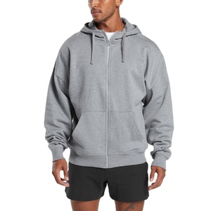 Fabricación de Ropa Deportiva, Sudadera con Cremallera Personalizada, Sudadera Deportiva para Hombre, Algodón Poliéster, Sudadera Informal Lisa para Gimnasio - Product Image 1