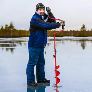 7 Polegadas Lâmina Mão <span class=keywords><strong>Auger</strong></span> Ajustável Manual Pesca <span class=keywords><strong>Ice</strong></span> <span class=keywords><strong>Auger</strong></span> com lâminas planas duplas China Wholesale Factory - Product Image 2