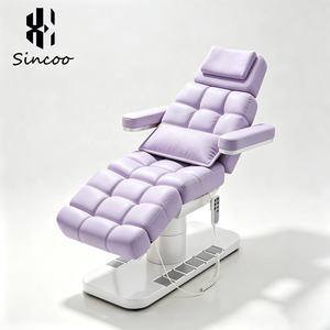 Mesa de Masaje Eléctrica para Pestañas con Base Blanca para Salón de Belleza, Diseño Original del Fabricante, Cama Facial de Belleza con 3 Motores - Product Image 5