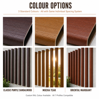 Grille murale WPC à lattes, écran vertical individuel pour spa, hôtel, villa, en composite écologique, résistant aux UV et aux intempéries, couleur Mocha Teak, OEM