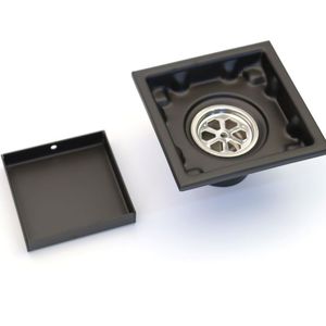 Desagüe <span class=keywords><strong>Vertical</strong></span> cuadrado de rejilla Invisible moderno Drenaje Del Suelo Anti-obstrucción Desagüe de suelo de acero inoxidable de 4x4 pulgadas para Cocina - Product Image 4