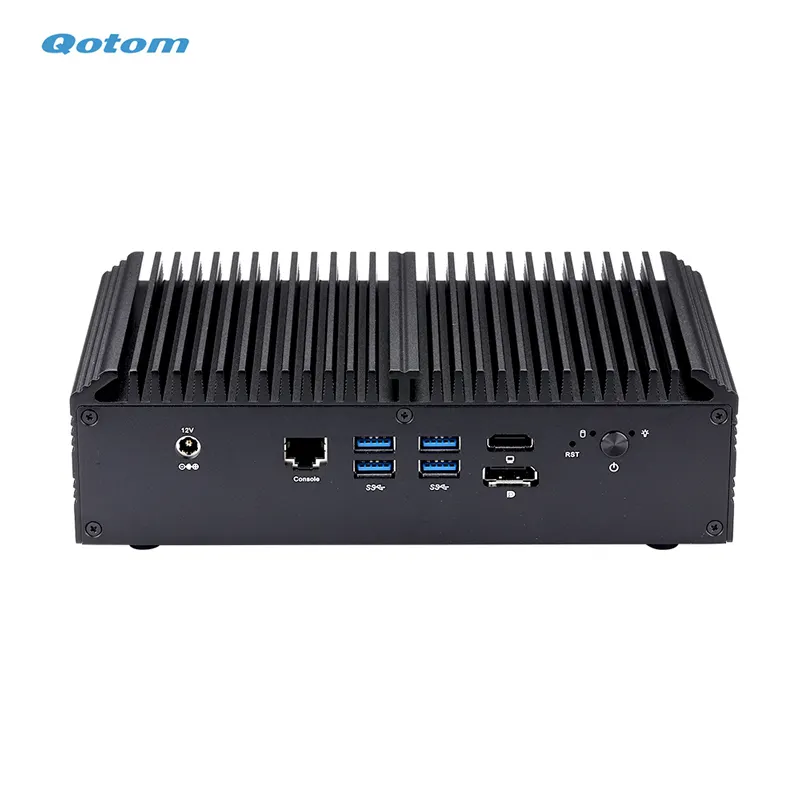 Qotom Factory New Custom 8th 5405U i3 i5 i7 Mini Industrial Control PC Small Host Fanless Micro Industrial Computer