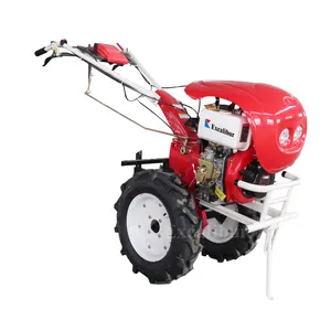 Excalibur Diesel Power Tiller Farm Cultivator Garden Mini Tiller Walking Tractor Cultivators With Trailer Micro Tillage Machine