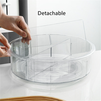 Support d'assaisonnement de finition de cuisine Division rotative étagère transparente 360 support rond de tri de vinaigre de Sauce de roche d'huile