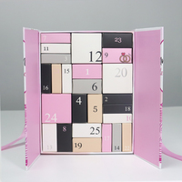 Boîte de calendrier de l'avent personnalisée de luxe pour bijoux, cosmétiques et produits de beauté, boîte cadeau en papier rigide pour le Ramadan, l'Aïd, Noël, compte à rebours