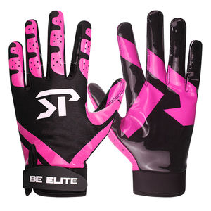 صنع المصنع قبضة فائقة NFL التبريد قفازات استقبال واسعة مخصصة لزجة للغاية قفازات استقبال كرة القدم مع إغلاق حزام - Product Image 2