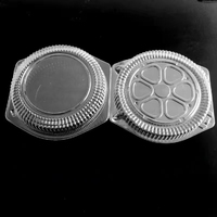 Conteneurs à pizza tiramisu ronds personnalisés Boîtes en plastique PET thermoformées de qualité alimentaire