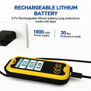 เครื่องตรวจจับรังสีแกมมาและเบต้าแบบพกพา ชาร์จไฟได้ พร้อมเครื่องวัดปริมาณรังสีกีเกอร์และเครื่องวัดปริมาณรังสีนิวเคลียร์ - Product Image 5