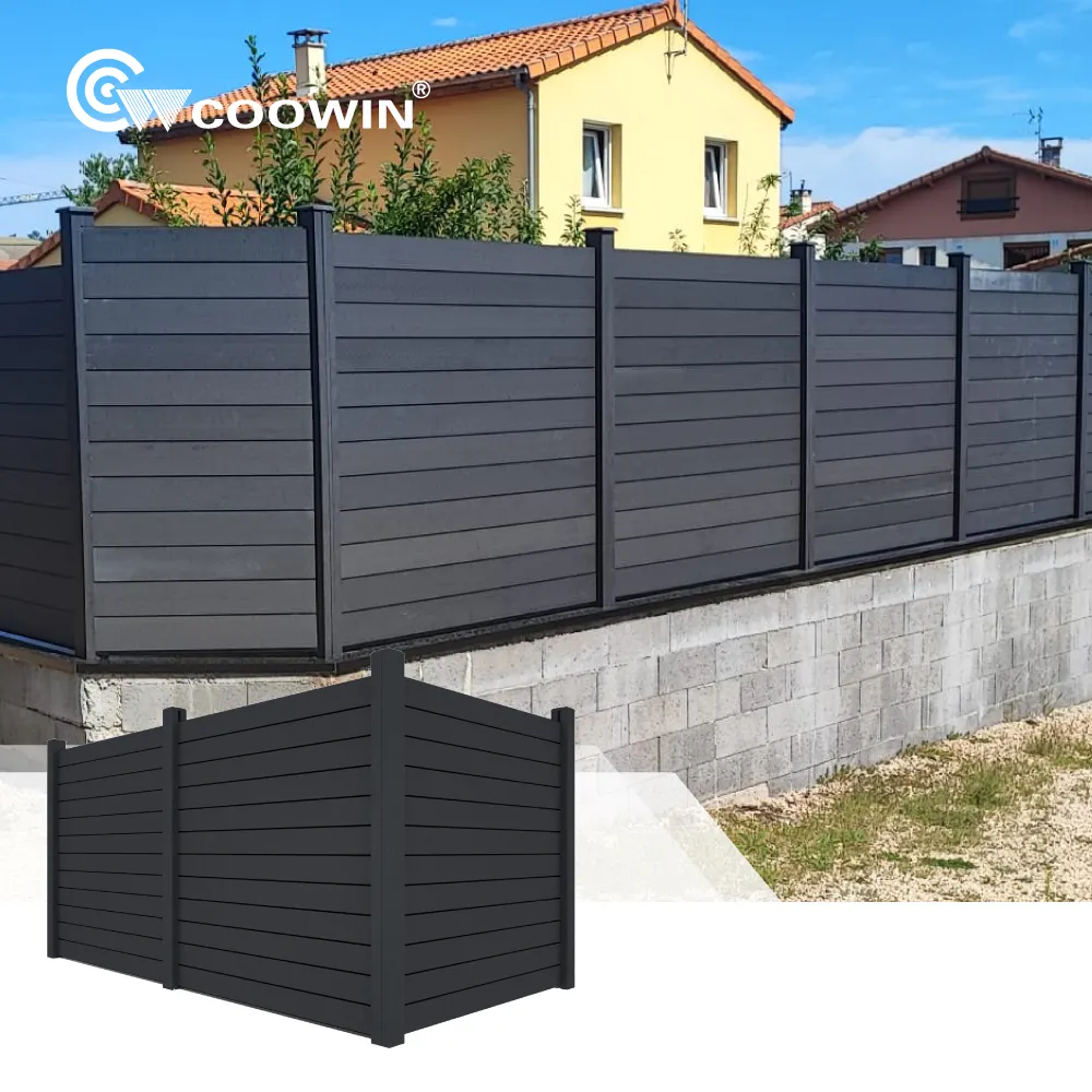Venta al por mayor lijado valla de privacidad vallas y puertas de PVC para casas valla de panel