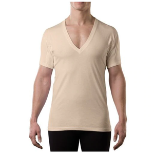 Gepatenteerd Zweetbestendig <span class=keywords><strong>T</strong></span>-Shirt Onderhemd Dat Gegarandeerd 100% Van Onderarmzweet Blokkeert 95% Micromodale Originele Pasvorm Diepe <span class=keywords><strong>V</strong></span>-Hals