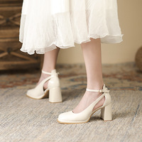 Sandales Mary Jane à talons carrés épais pour femmes, design tendance, nouvelle collection été 2026, livraison directe usine