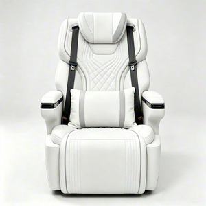 Asiento de Capitán VIP Personalizado, Tapizado en Cuero Nappa con Diseño de Diamantes, con Masaje y Ventilación, Tipo Aviación, para Modificación de Vans y MPV - Product Image 1