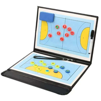 Tableau tactique de handball magnétique pliable avec marqueur, effaceur et poignée de transport
