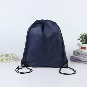 Polyester Custom Drawstring Gym Backpack with Custom Logo <b>Film</b> <b>Laminated</b> Rope Handle-Gift Option - Product Image 1