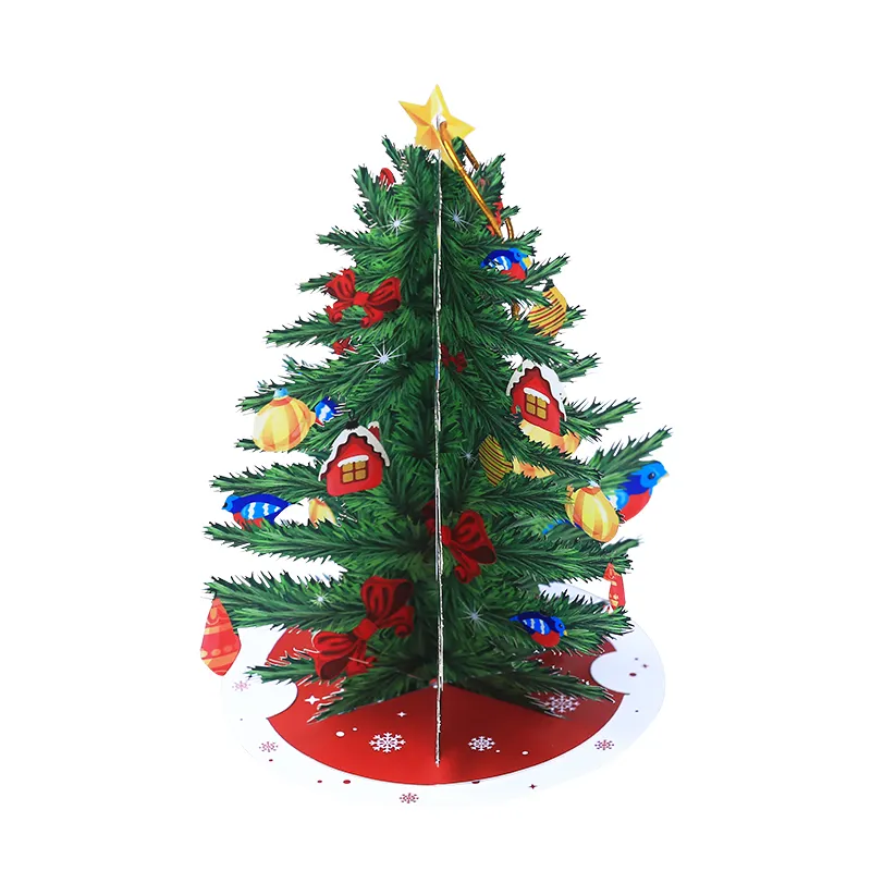 Holiday Fiesta treo trang trí hình dạng dùng một lần tùy chỉnh các tông giáng sinh cây giấy trang trí cây