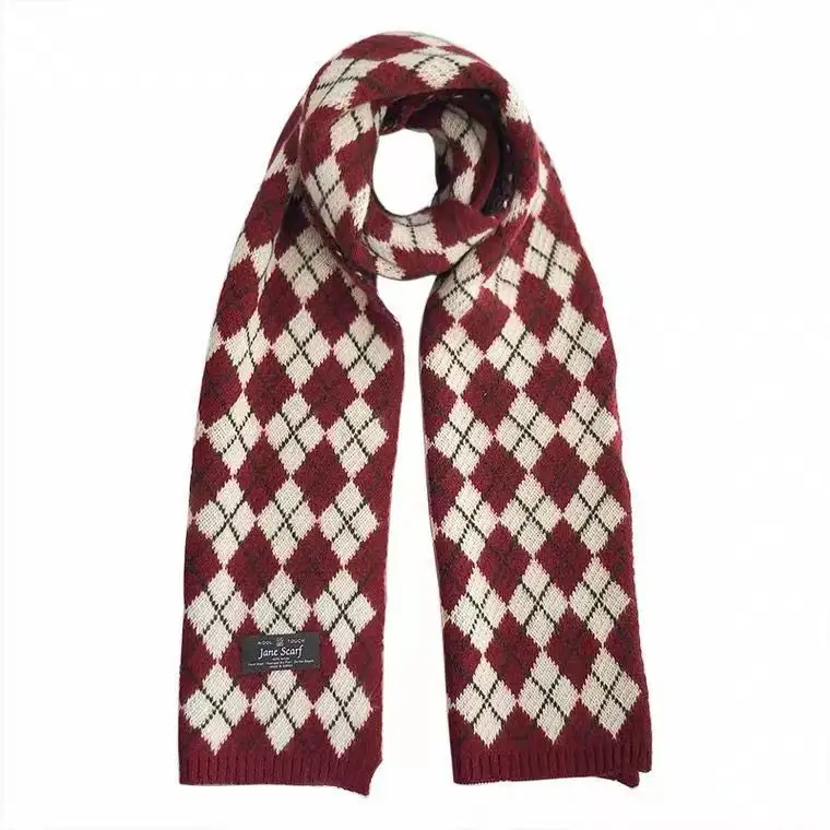 D1205AM13 all'ingrosso stile caldo di alta qualità invernale maglia Argyle donna sciarpa Sehe moda