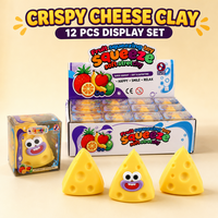 Jouet Squishy en Forme de Fromage Croustillant, Coupes Triangulaires, Visages Amusants, Jouets Anti-Stress à Presser, Cadeau, Lot de 12 Pièces pour Présentation