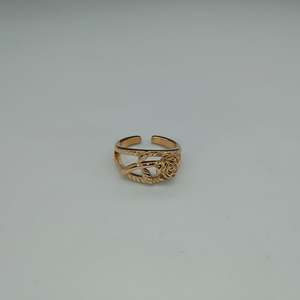 Fashion <b>Rings</b> PVD Gold Plated 316L Stainless Steel Sustainable Resistant Snake Design Adjustable Band - Product Image 1