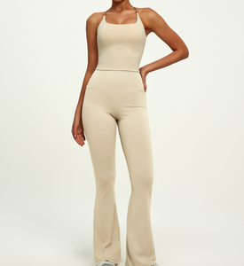 Leggings de Yoga de <span class=keywords><strong>Cintura</strong></span> Alta con Efecto Levanta Glúteos, Estilo Campana hasta la Pantorrilla, Suaves como la Mantequilla, Transpirables, Elásticos en Cuatro Direcciones, de Secado Rápido, <span class=keywords><strong>Cintura</strong></span> Elástica - Product Image 1