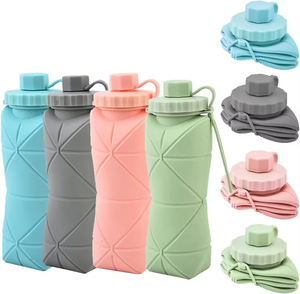 Nouvelle conception de tasse à eau pliable en silicone, bouteille de sport portable et pliable, tasse à eau télescopique pour l'extérieur - Product Image 1