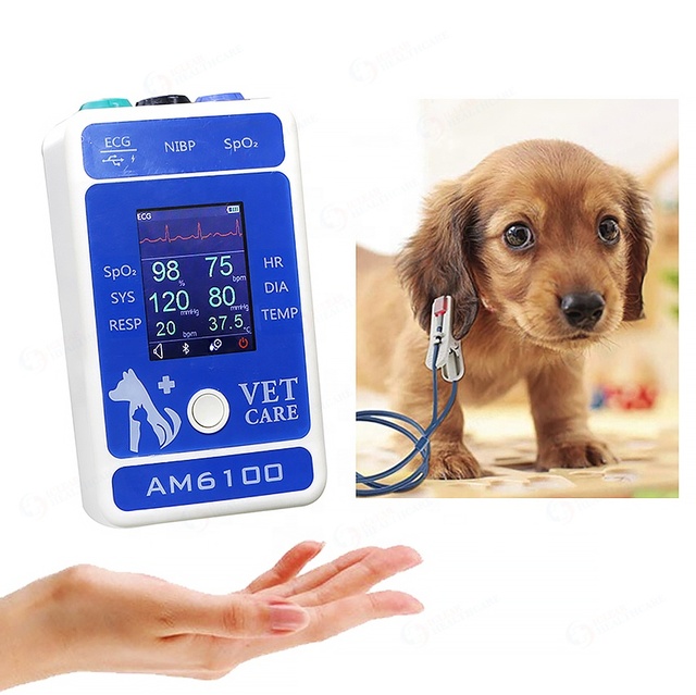 Portable Bluetooth ECG Monitor Multi-parameters Veterinary Monitor