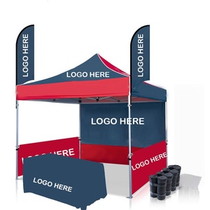 Custom Logo Printed <b>Waterproof</b> Fire Retardant UV Resistant 3X3m Fabric <b>Tents</b> Event Camping Outdoor Luxury <b>Tent</b> Party Exhibition - Product Image 1