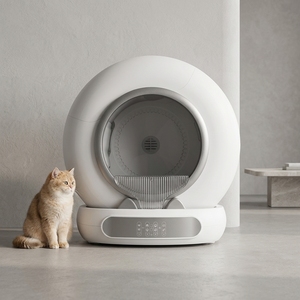 Litière automatique pour chat 65L, design drone, autonettoyante, facile à nettoyer, capteur de gravité, certifiée UE RoHS, sécurité, multi-chats - Grande Vente - Product Image 1