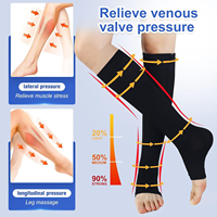 Chaussettes de compression montantes en nylon tricoté CMAX, écologiques, à fermeture éclair, pour la course et le cyclisme, séchage rapide, respirantes, antidérapantes