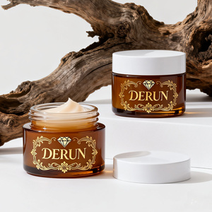 5G 15G 30G Chất Lượng Cao Mỹ Phẩm <span class=keywords><strong>Container</strong></span> Mặt Kem Chai Lọ Thủy Tinh Mắt Kem Chai Jar Với Vàng Capwith Nhựa Màu Đen Nắp - Product Image 6