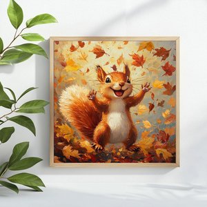 Ardilla de otoño 40X40CM/15,74 pulgadas Kit de punto de cruz Diy 11CT/14CT bordado artesanía Hobby decoración de pared - Product Image 3