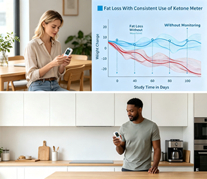 Nuevo Medidor Digital <span class=keywords><strong>de</strong></span> Cetonas en el Aliento 2026, Portátil, con Sensor Semiconductor, Tiempo <span class=keywords><strong>de</strong></span> Respuesta <span class=keywords><strong>de</strong></span> 5s, Color Blanco, Alimentación por CC, para Dieta Keto - Product Image 5