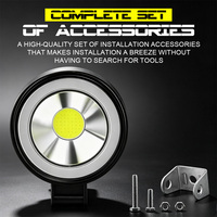 Luz de Trabajo LED Redonda de 4 Pulgadas, Faros Antiniebla LED Blancos, Faros Delanteros COB, Focos Impermeables para Motocicleta, Camioneta, ATV, SUV