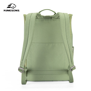 Kingsons <b>Roll</b> Top <b>Backpack</b> Solid Color Durable Everyday Use Student Travel Bag - Product Image 2