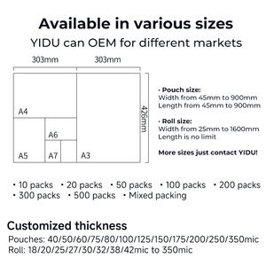 Pochette de plastification personnalisée brillante 4''x6'' Film mat 80mic Pochettes de plastification A6 Carte de visite Feuilles de plastification thermique pour photos Film - Product Image 3