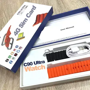 Ip67 Waterdichte Afstandsbediening Antwoord Oproep Calculators 3G C90 Ultra S9 S9 Smart Watch 4G Simkaart Netwerk Gps Smartwatch