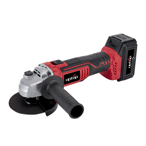 เครื่องเจียรมุมไร้สาย Uptop ขนาด 115 มม. 200 วัตต์ มอเตอร์แบบแปรงถ่าน ดีไซน์กะทัดรัด ใช้พลังงานแบตเตอรี่ ความเร็วสูง 8500 รอบต่อนาที สำหรับงานอุตสาหกรรม - Product Image 1