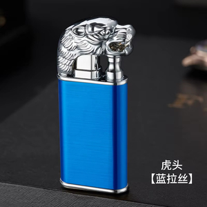 Encendedor de Cigarrillos de Butano con Cabeza de Dragón y Logotipo Personalizado, Recargable, Doble Llama, Metálico, Regalos Empresariales - Product Image 4