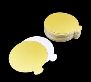 Giấy gợn sóng dùng một lần vàng lá bánh Hội Đồng Quản trị Vòng mô hình khay thực phẩm bánh pizza <span class=keywords><strong>in</strong></span> nổi chất lượng bánh vòng tròn - Product Image 6