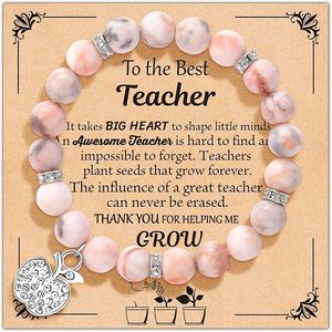 <strong>Teacher</strong> Appreciation Gifts, Natural Stone <strong>Bracelet</strong> for Appreciation <strong>Teachers</strong>' Day and Back-to-School Day From Student - Product Image 1