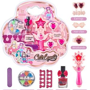 Baguette magique de <span class=keywords><strong>maquillage</strong></span> en plastique pour enfants, jouet pour filles de <span class=keywords><strong>4</strong></span> à 6 <span class=keywords><strong>ans</strong></span>, <span class=keywords><strong>maquillage</strong></span> simulé lavable, développe la coordination œil-main et le cerveau - Product Image 1