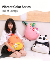 Oreiller Collaboration North Season en peluche courte ultra douce, motif animal de dessin animé, confortable, sûr et apaisant, cadeau pour enfants