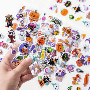 Nuevas llegadas 3D pegatinas de <span class=keywords><strong>calabaza</strong></span> hinchadas pegatinas decorativas de dibujos animados para niños para diarios de vacaciones pegatinas de Halloween - Product Image 2