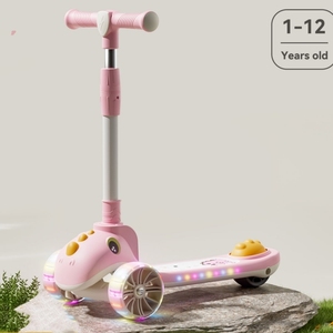Patinete Infantil 2026 para Niños de 2 a 12 Años, Plegable, con Asiento Ajustable, de Empuje, con Tres Ruedas de PU - Product Image 2