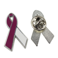Épinglette de sensibilisation au cancer du sein antique moderne et personnalisé émail dur doux rose vert jaune ruban Prostate Brustkrebs Abzeichen
