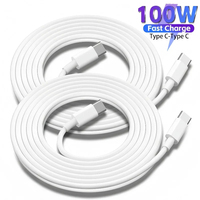 Câble USB C vers USB C 100W PD 5A, câble de charge rapide type C avec puce pour ordinateur portable, tablette, téléphone, appareils USB C, 1M 2M