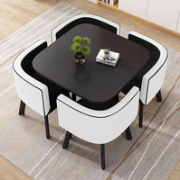 Ensemble de table et de chaises de réception simple pour la maison, petite table ronde, table de conférence pour magasin, bureau, mobilier de restaurant de loisirs